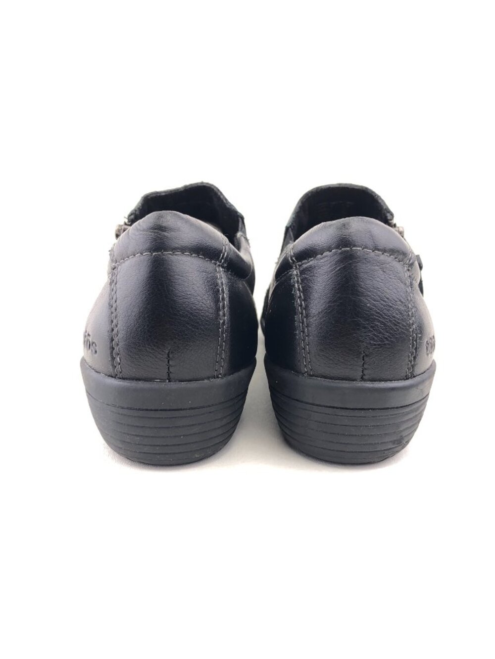 Taos Character Black Leather Zip Casual Flats 9.5 - Picture 6 of 12